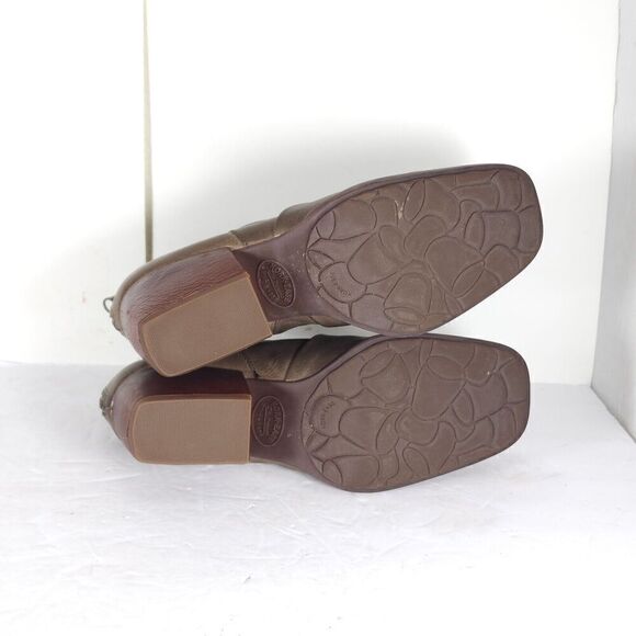 Kork Ease Women's Kissel US8M Brown Leather Back Zip Square Toe Ankle Boots - Picture 13 of 15